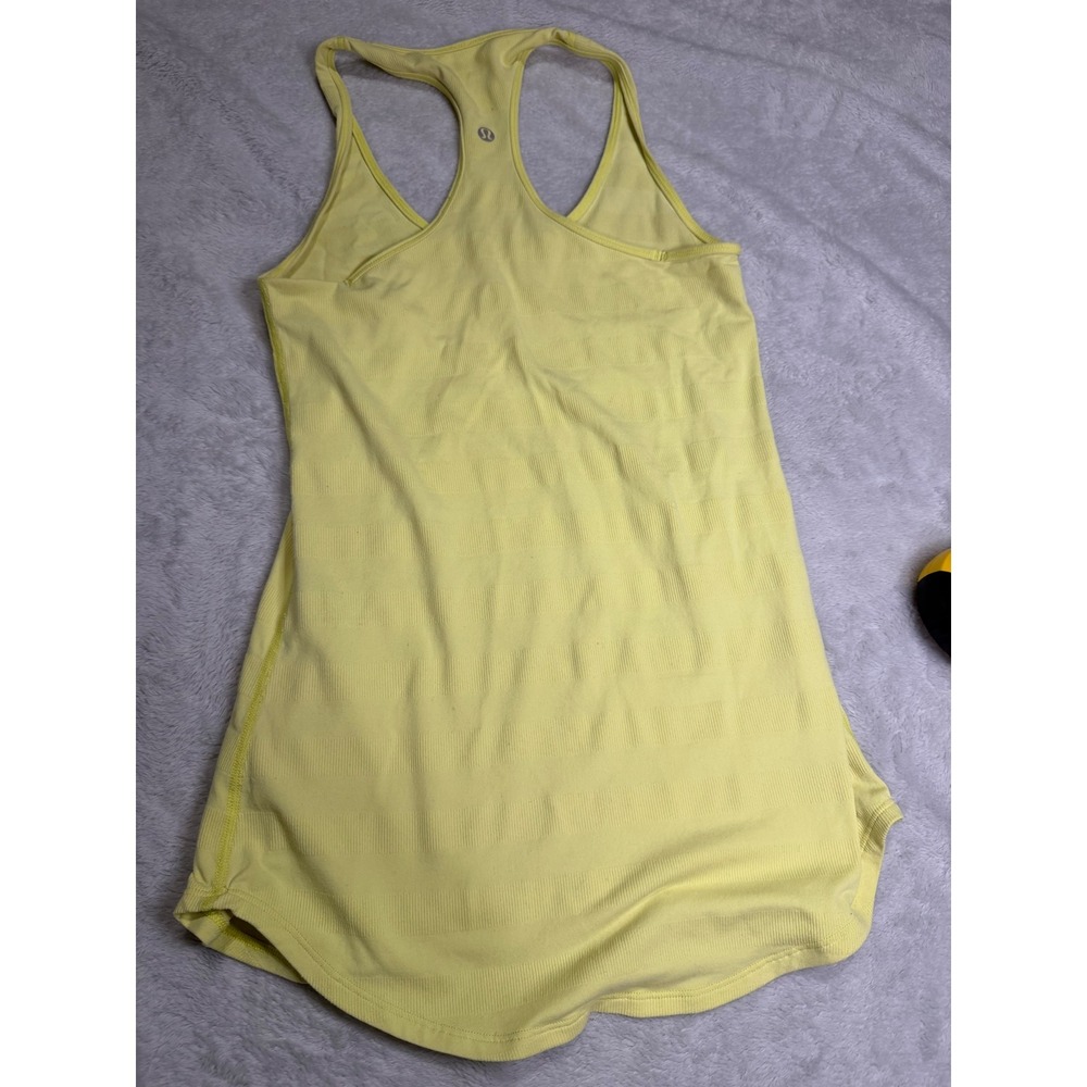 Lululemon Swiftly Tech Racerback Tank Top 2.0 Yellow Athletic Yoga Shirt Size 4